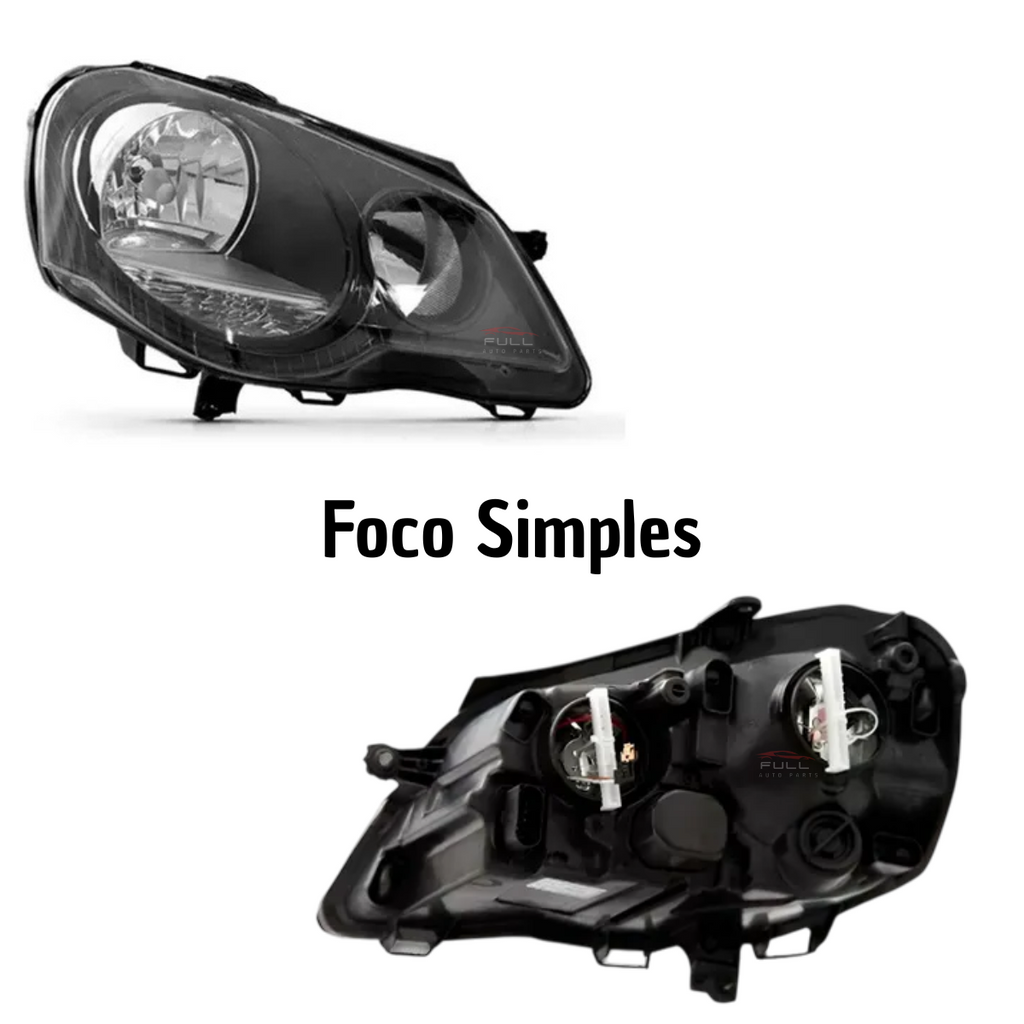 Farol Polo 2007 2008 2009 2010 a 2012 Mascara Negra LD