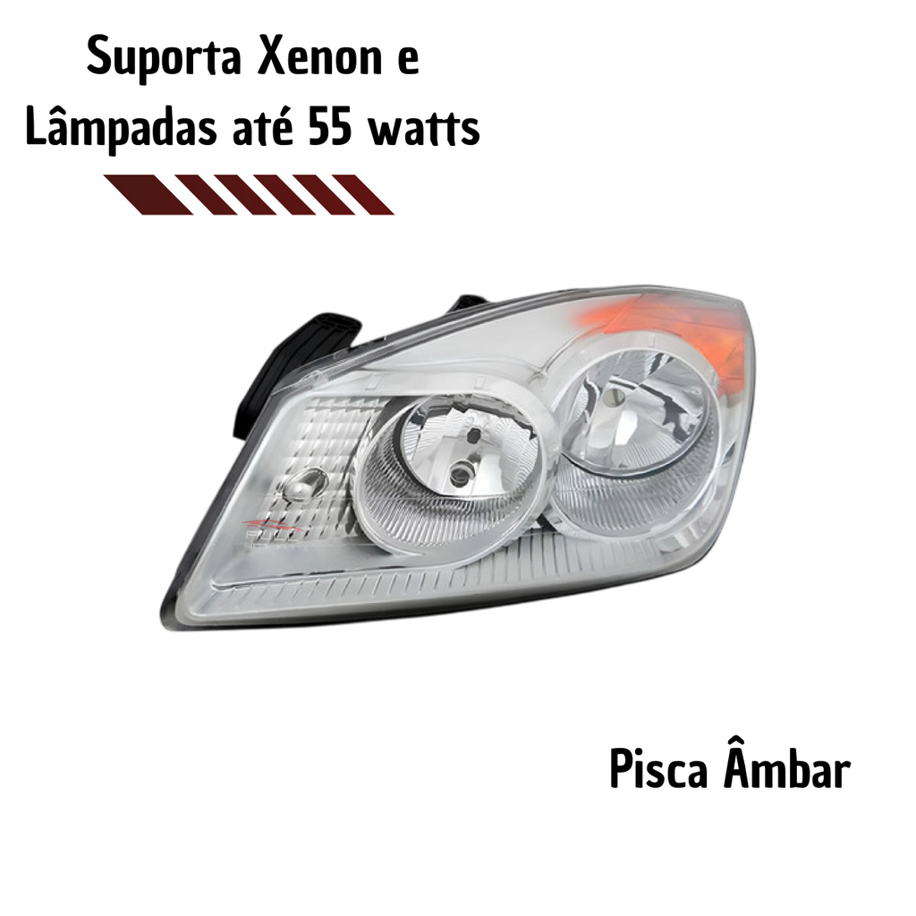 Farol Dianteiro Esquerdo Ford Fiesta 2008 2009 2010 Cromado
