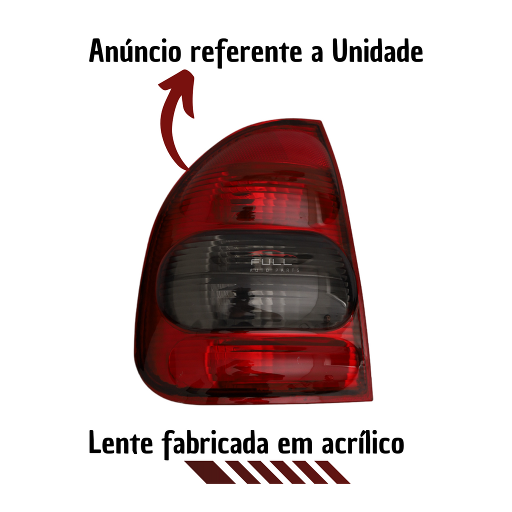 Lanterna Traseira Esquerda Fumê Corsa Sedan 2000 A 2010