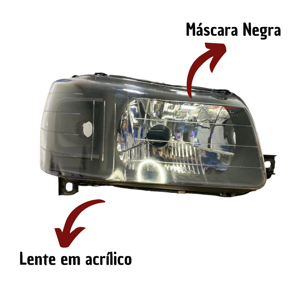 Farol Direito Fiat Uno Fiorino Mascara Negra 2004 A 2013