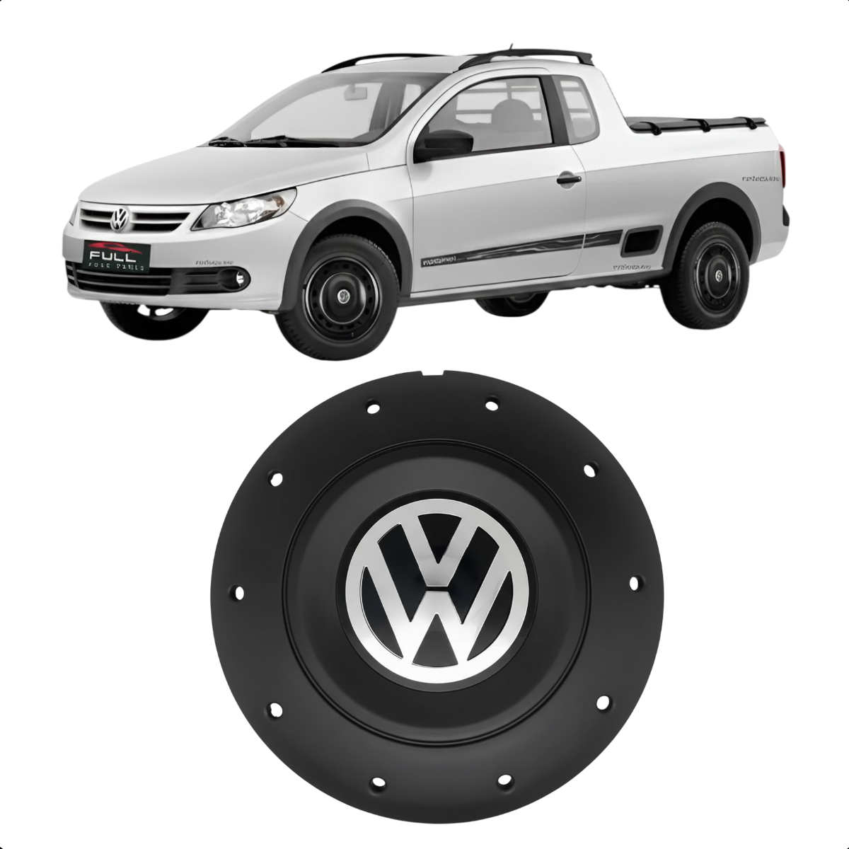 Calota Amarok Curta Unitária Emblema VW