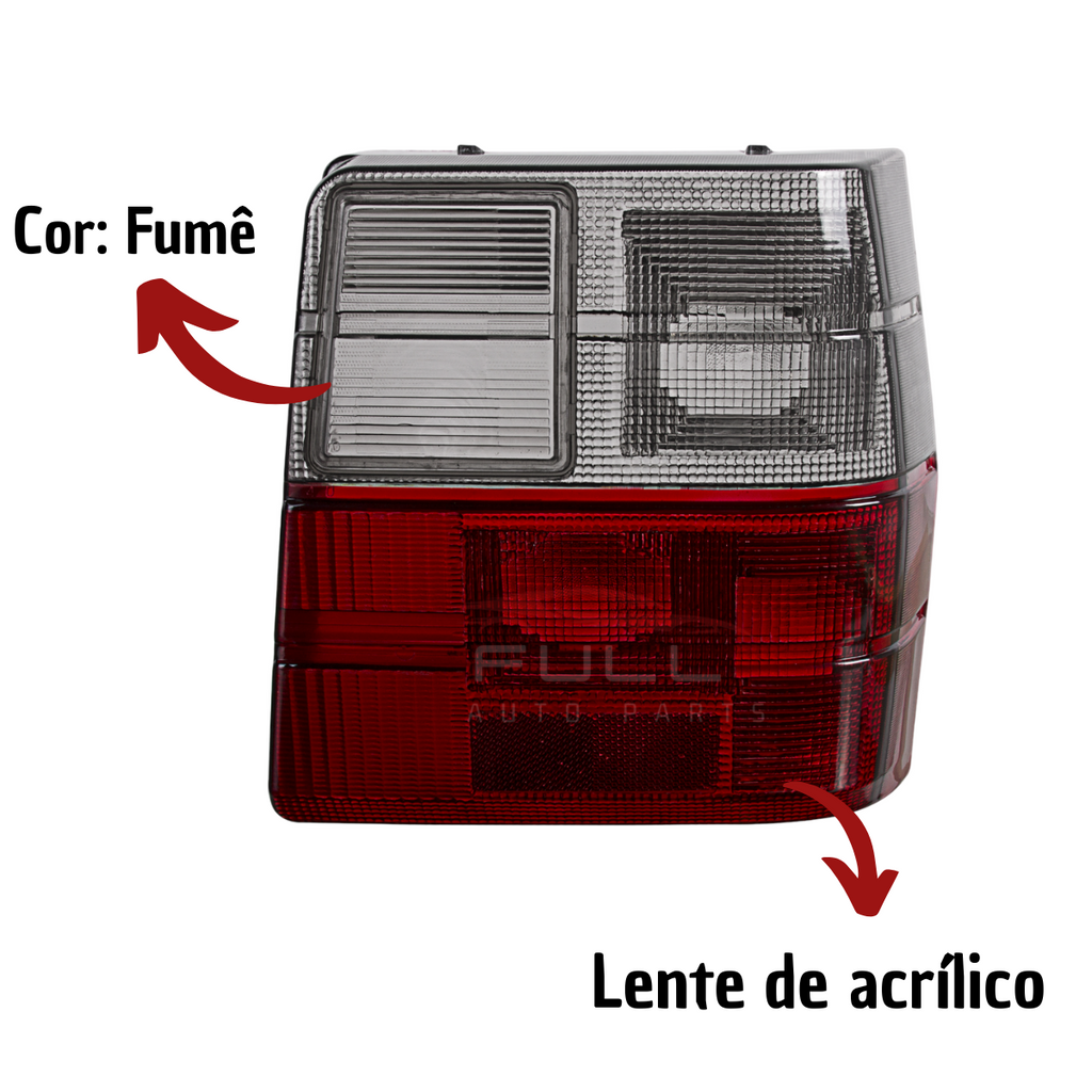 Lente Lanterna Traseira Uno 1984 1985 86 A 2004 C/ré Fumê Ld