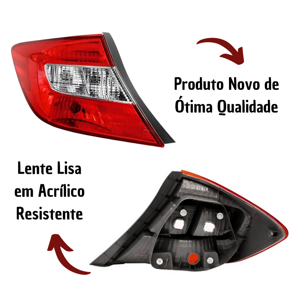 Lanterna Traseira Esquerdo Honda Civic 2012 2013 2014 2015 2016