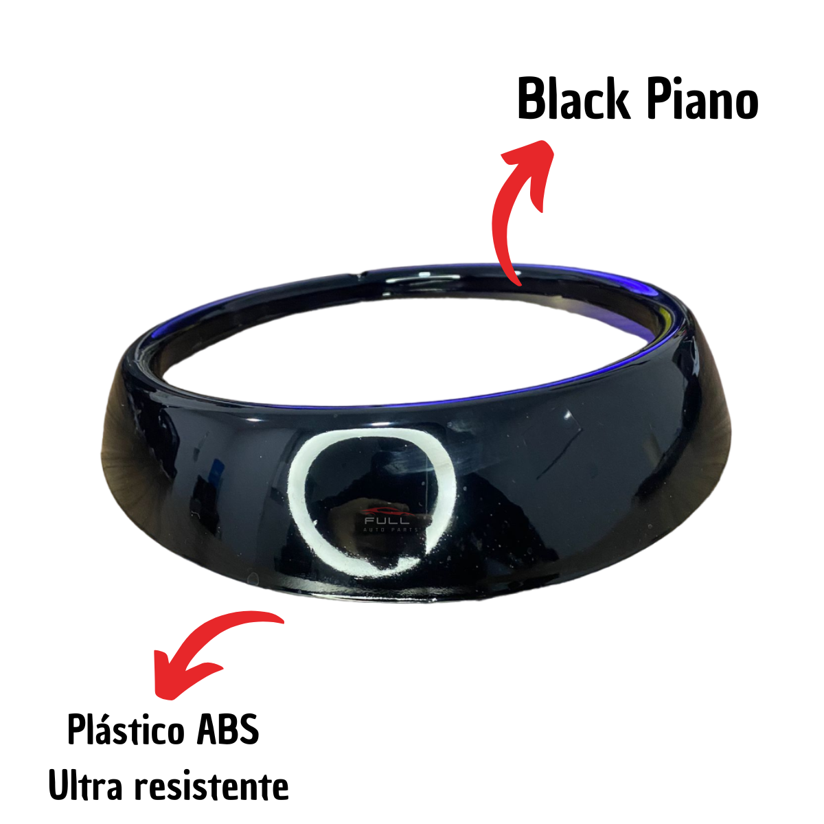 Aro Farol Fusca Kombi Black Piano 1 Furo Padrao Original