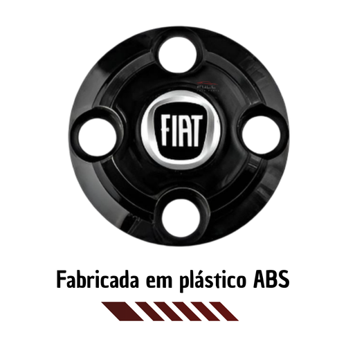 Calota Central Emblema Fiat Black