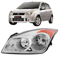 Farol Dianteiro Esquerdo Ford Fiesta 2008 2009 2010 Cromado