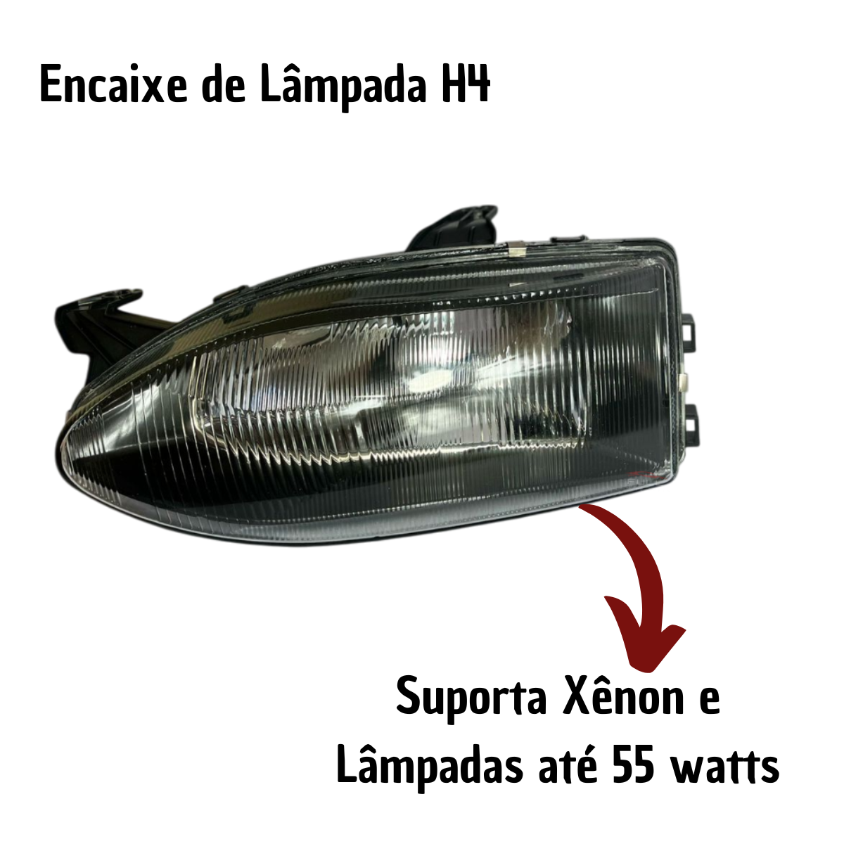 Farol Mascara Negra Esquerdo Palio Siena 1996 97 98 A 2000