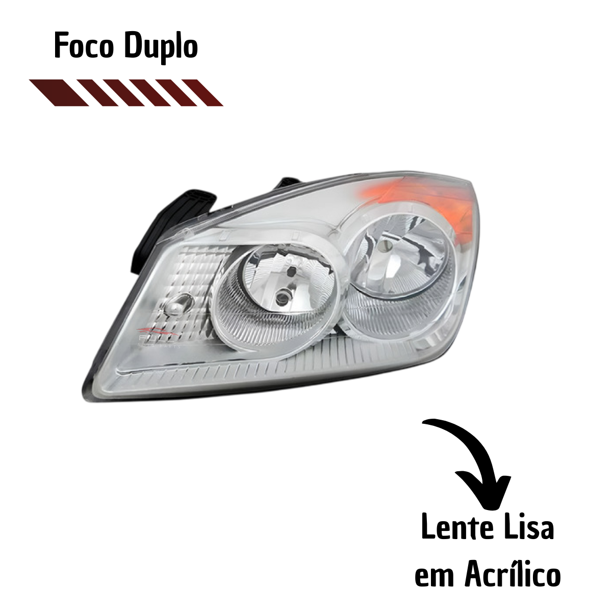 Farol Dianteiro Esquerdo Ford Fiesta 2008 2009 2010 Cromado