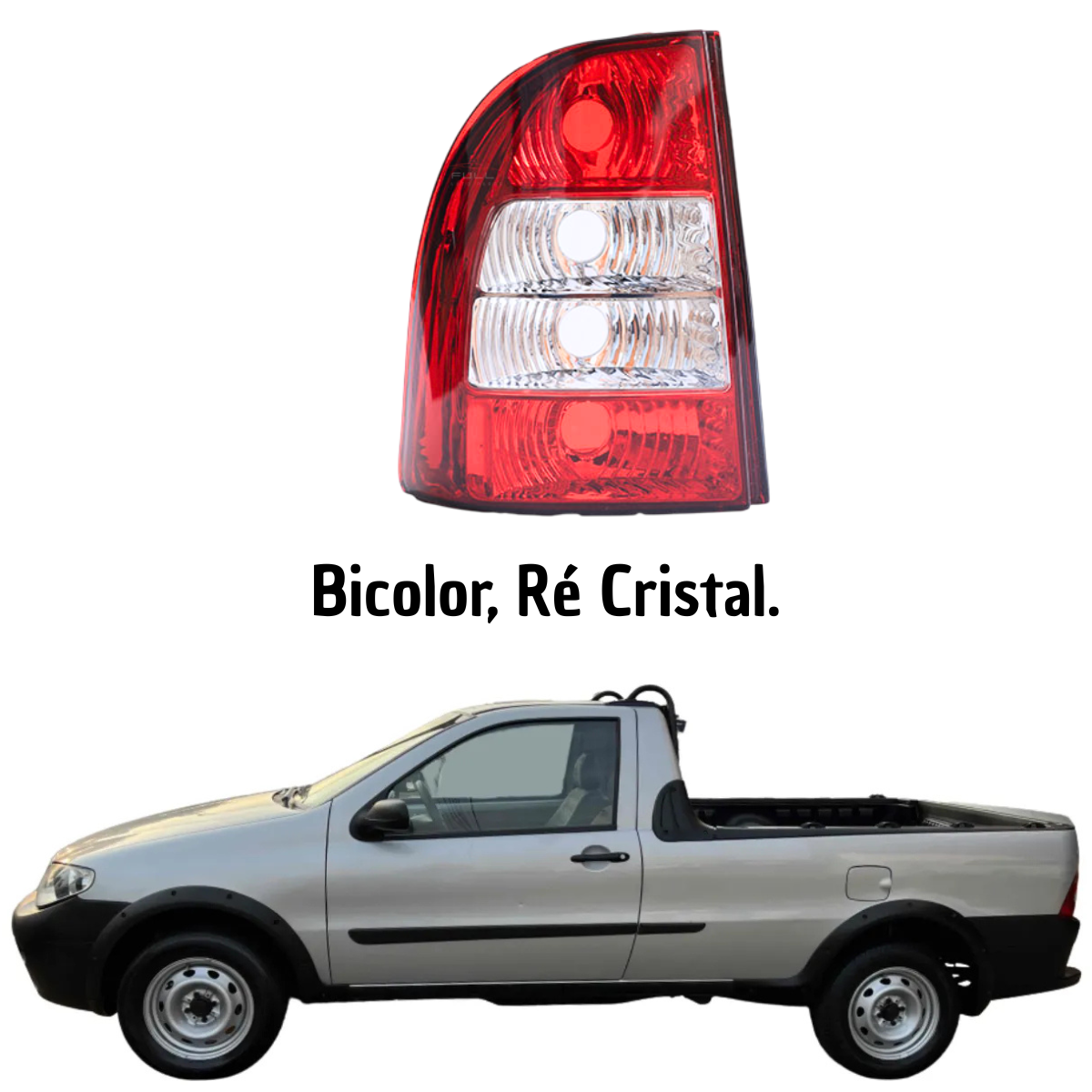 Lanterna traseira Fiat Strada 2004 2005 a 2008 Bicolor LE