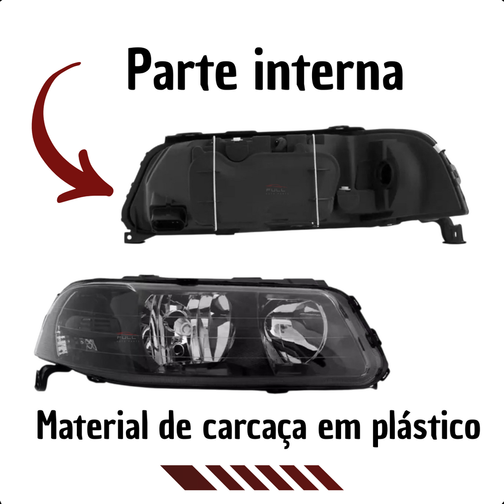 Farol Dianteiro Máscara Negra Gol G3 2001 2002 a 2005 LD