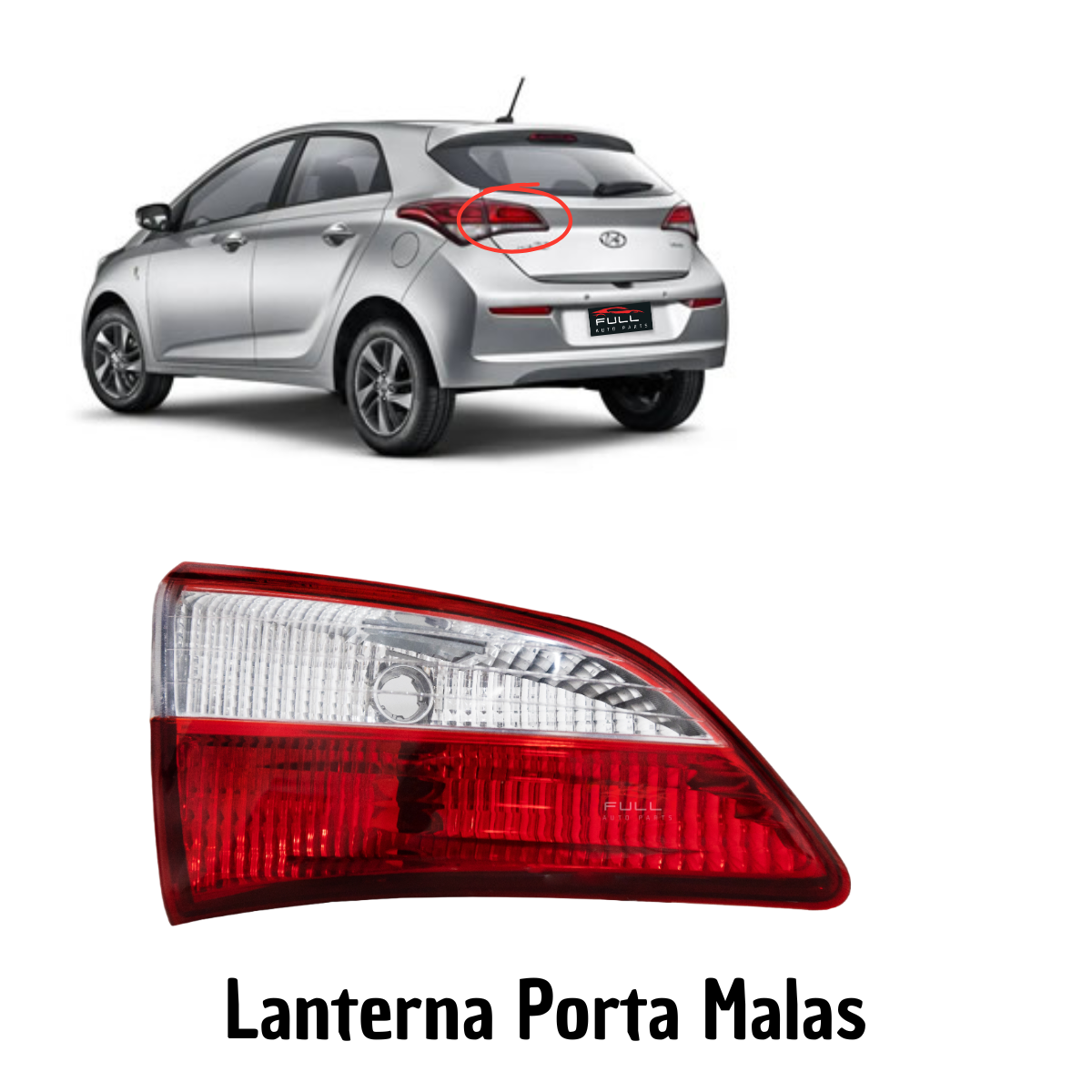 Lanterna Tras. Porta Mala Lado Esquerdo Rubi Hb20 2012/2018