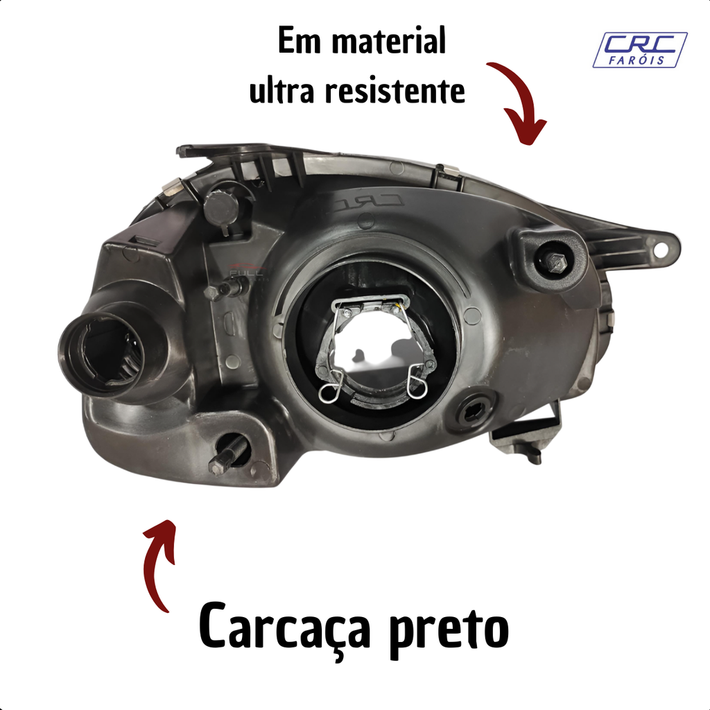 Farol Masc Negra Esquerdo Corsa 94 a 2002 Classic 03 a 2010