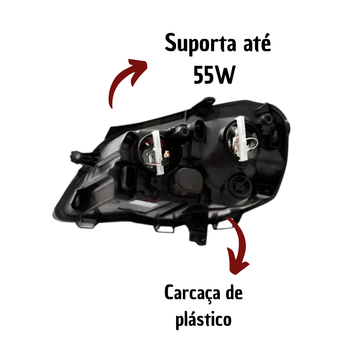 Farol Polo 2007 2008 2009 2010 a 2012 Mascara Negra LD