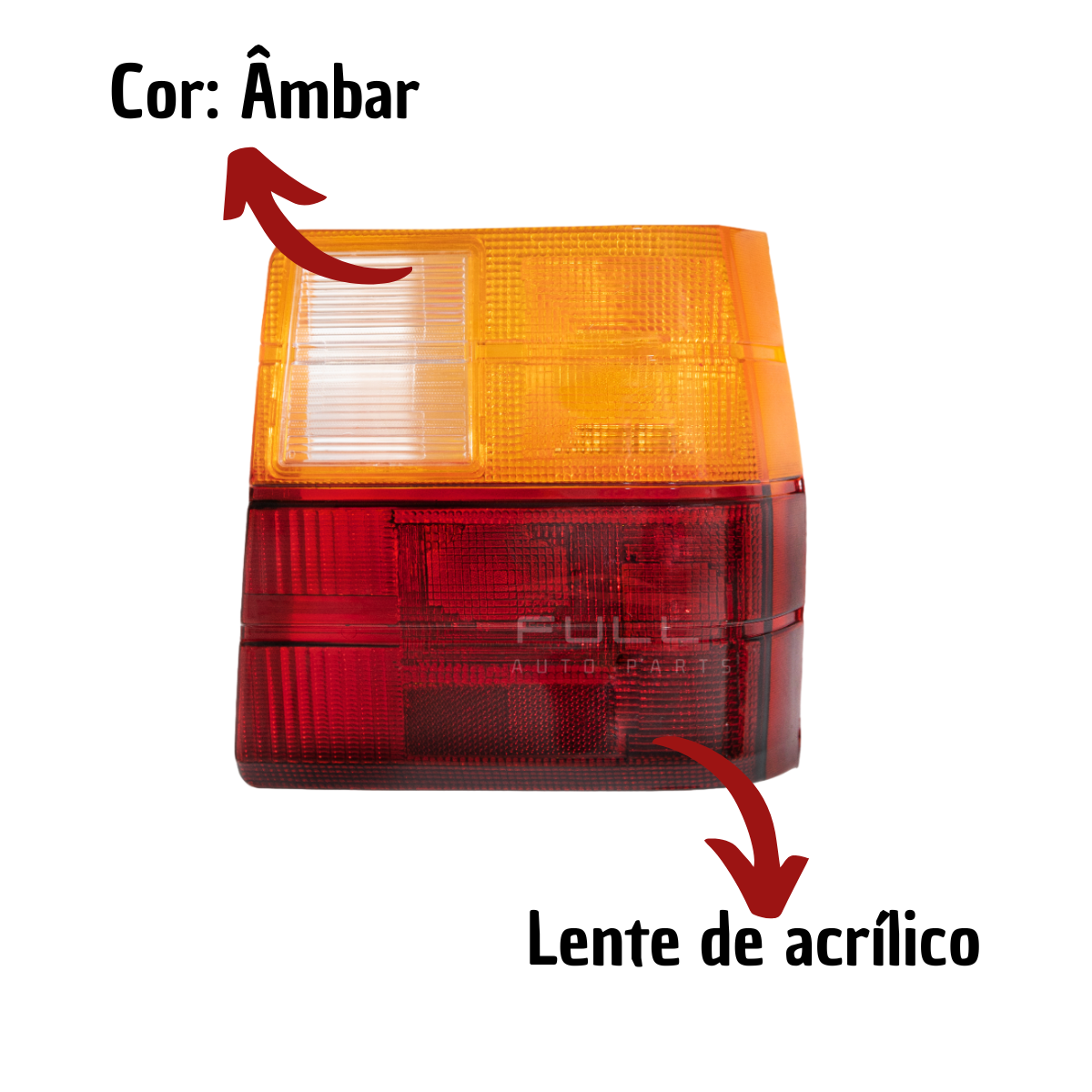 Lente Lanterna Traseira Fiat Uno 1984 A 2004 C/ré Âmbar Ld