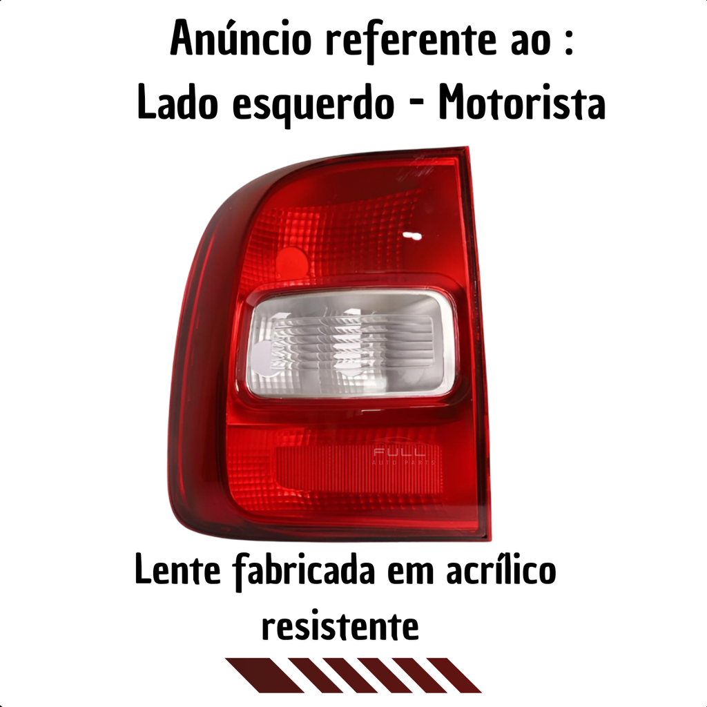 Lanterna Traseira Saveiro G5 G6 2009 2010 11 a 2016 LE Rubi