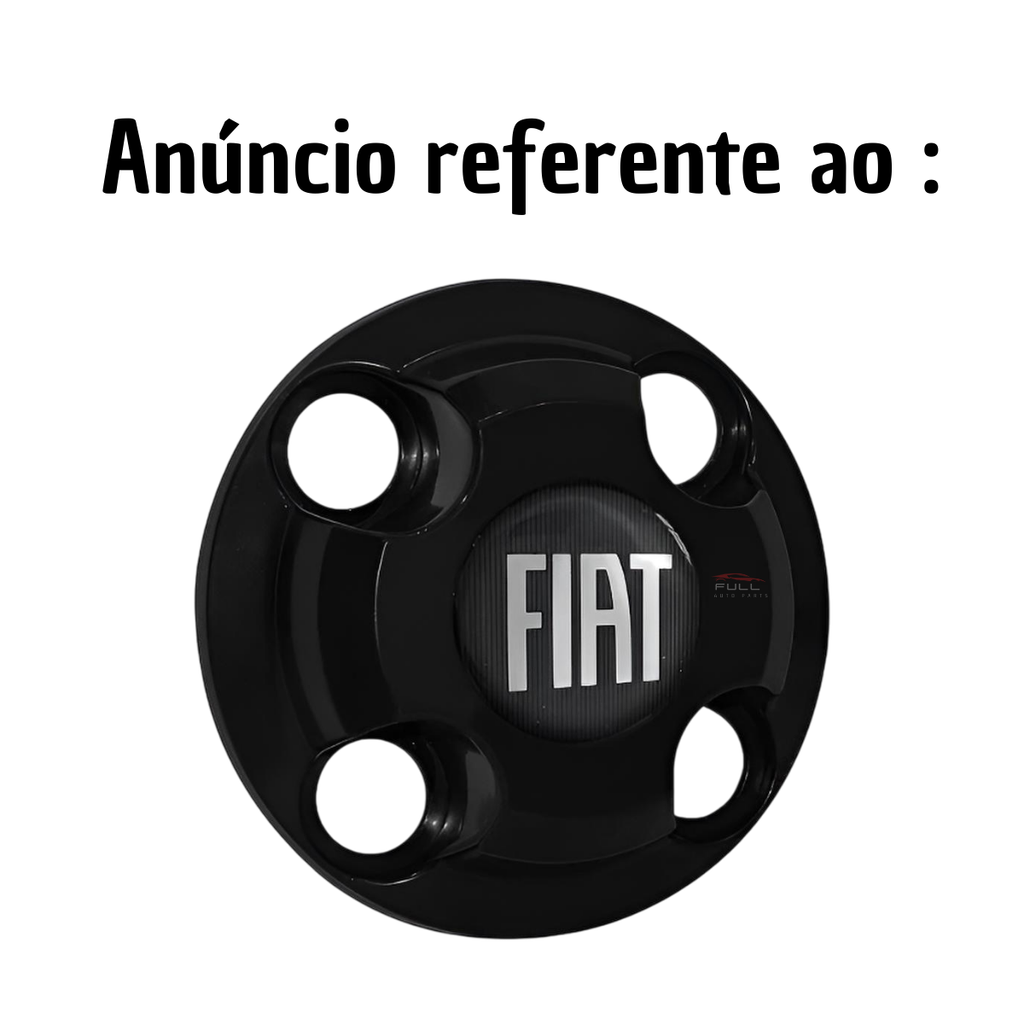Calota Central Emblema Fiat Black