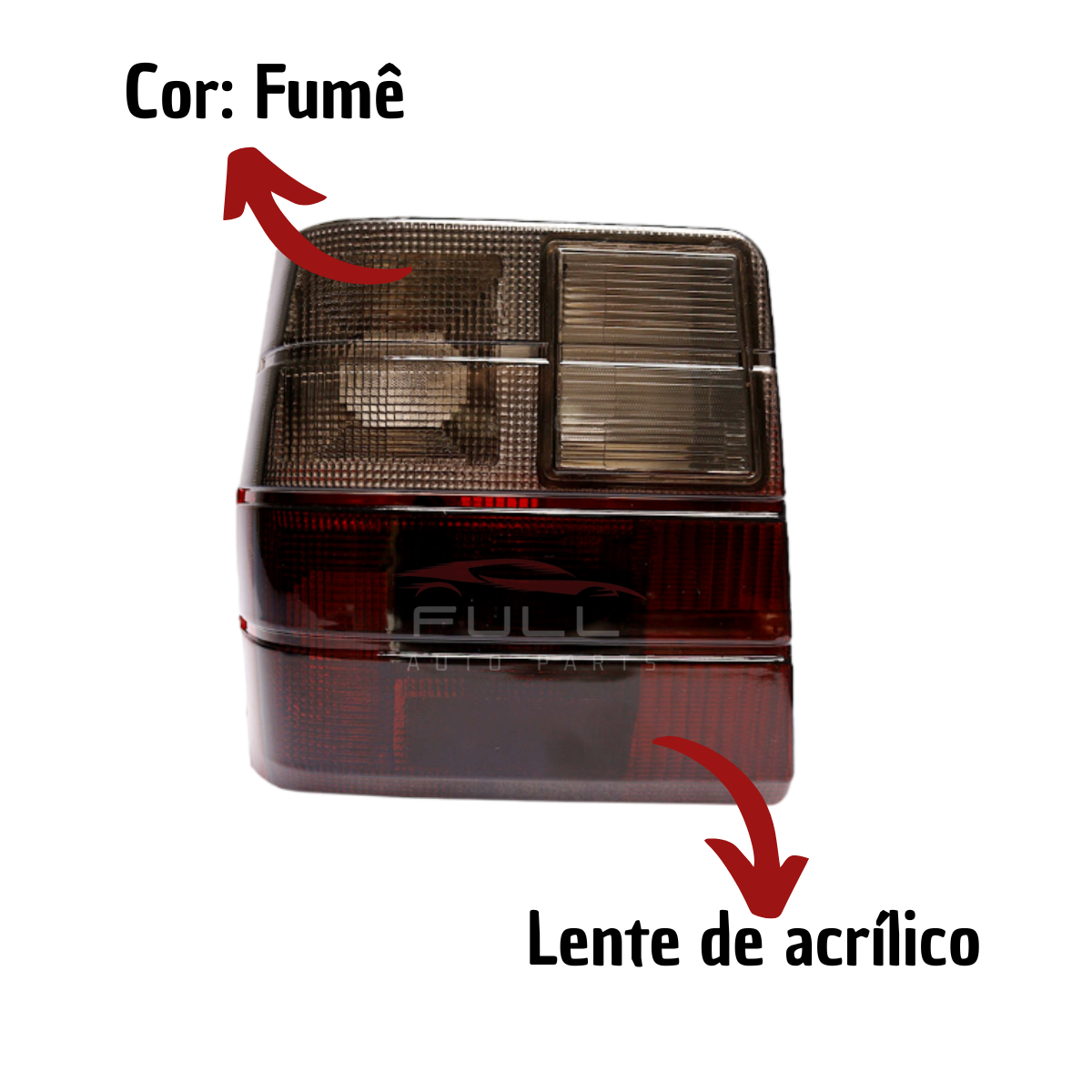 Lanterna Traseira Fiat Uno 1984 85 A 2004 Com Ré Le  Fumê