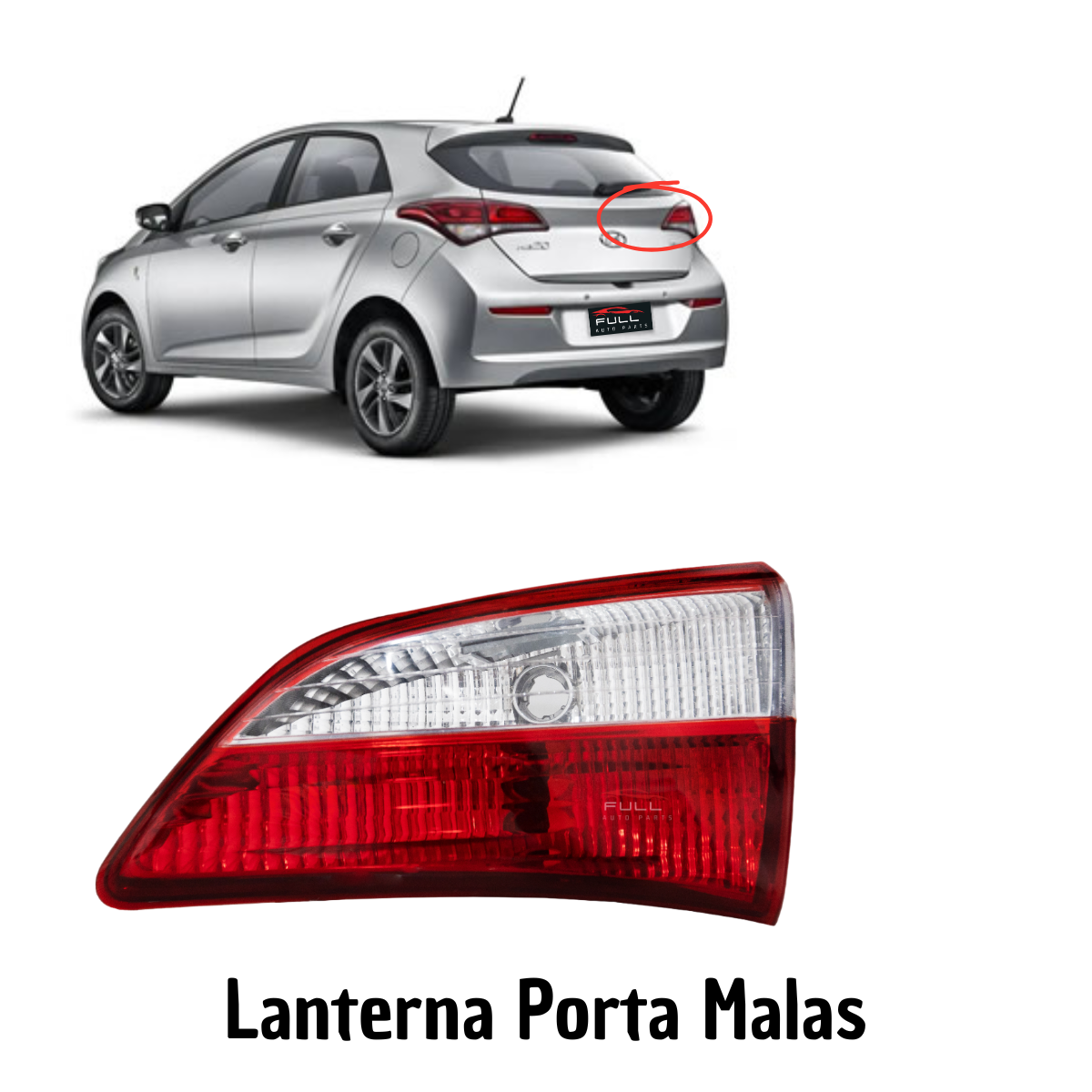 Lanterna Tras Porta Mala Lado Direito Rubi Hb20 2012/2018