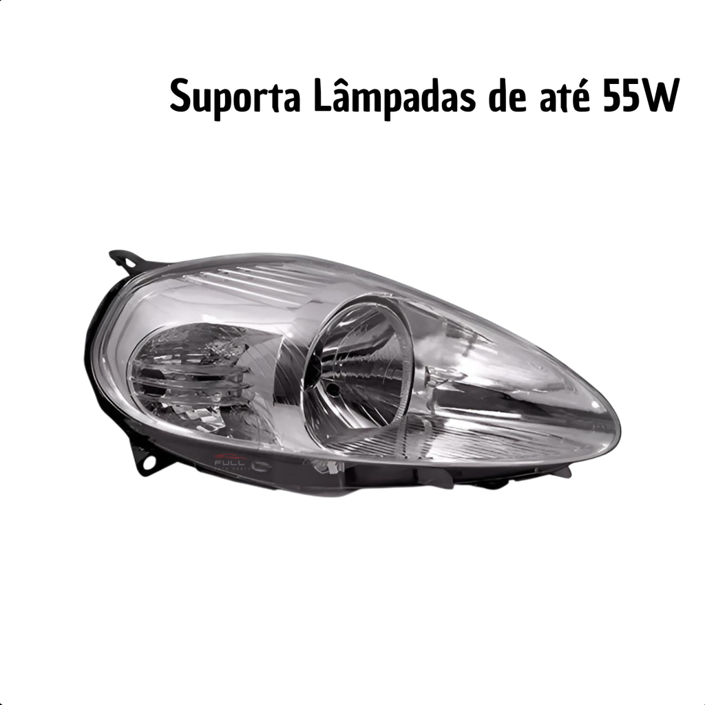Farol Fiat Punto 2007 2008 2009 2010 2011 2012 Cromado LD