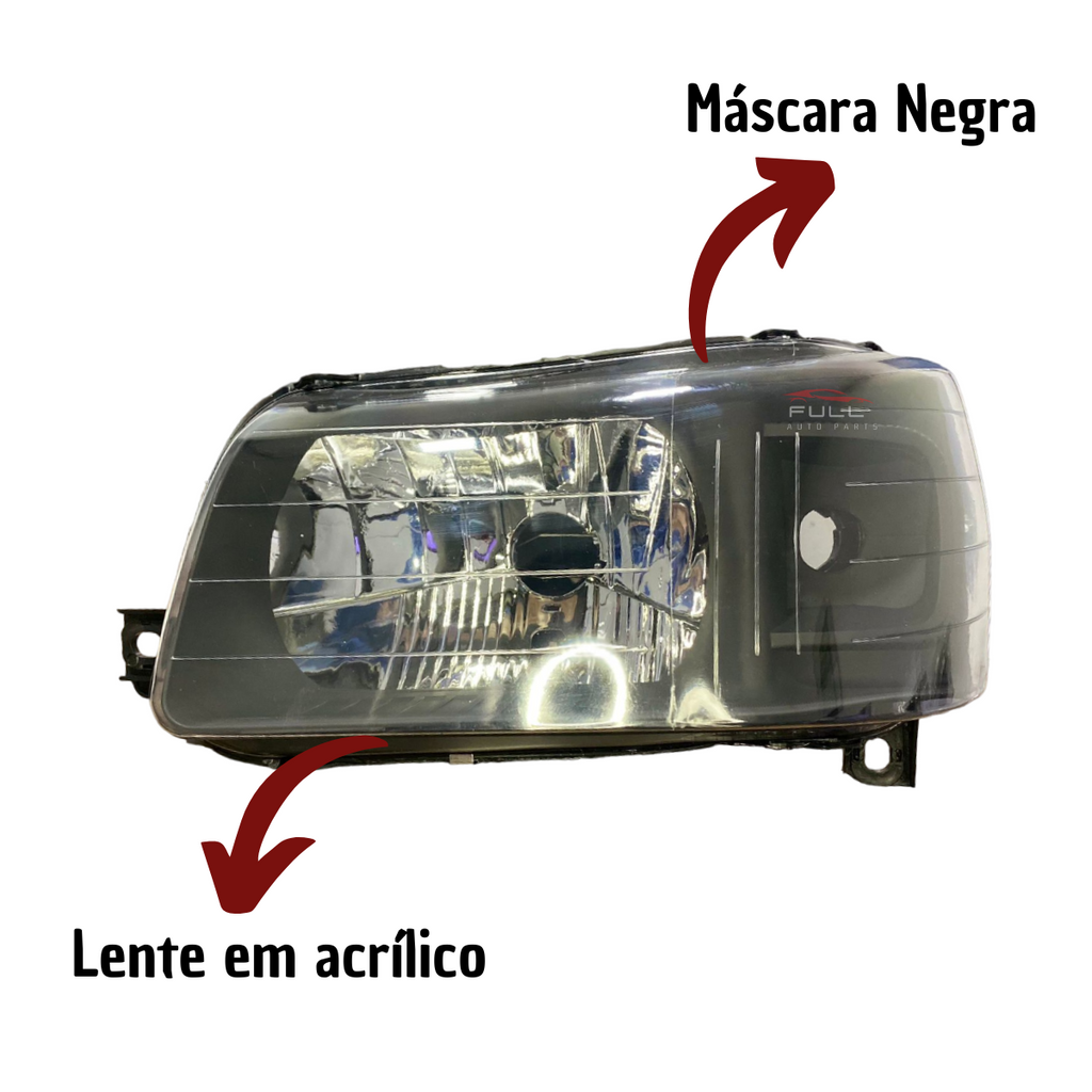 Farol Esquerdo Fiat Uno Fiorino Mascara Negra 2004 A 2013
