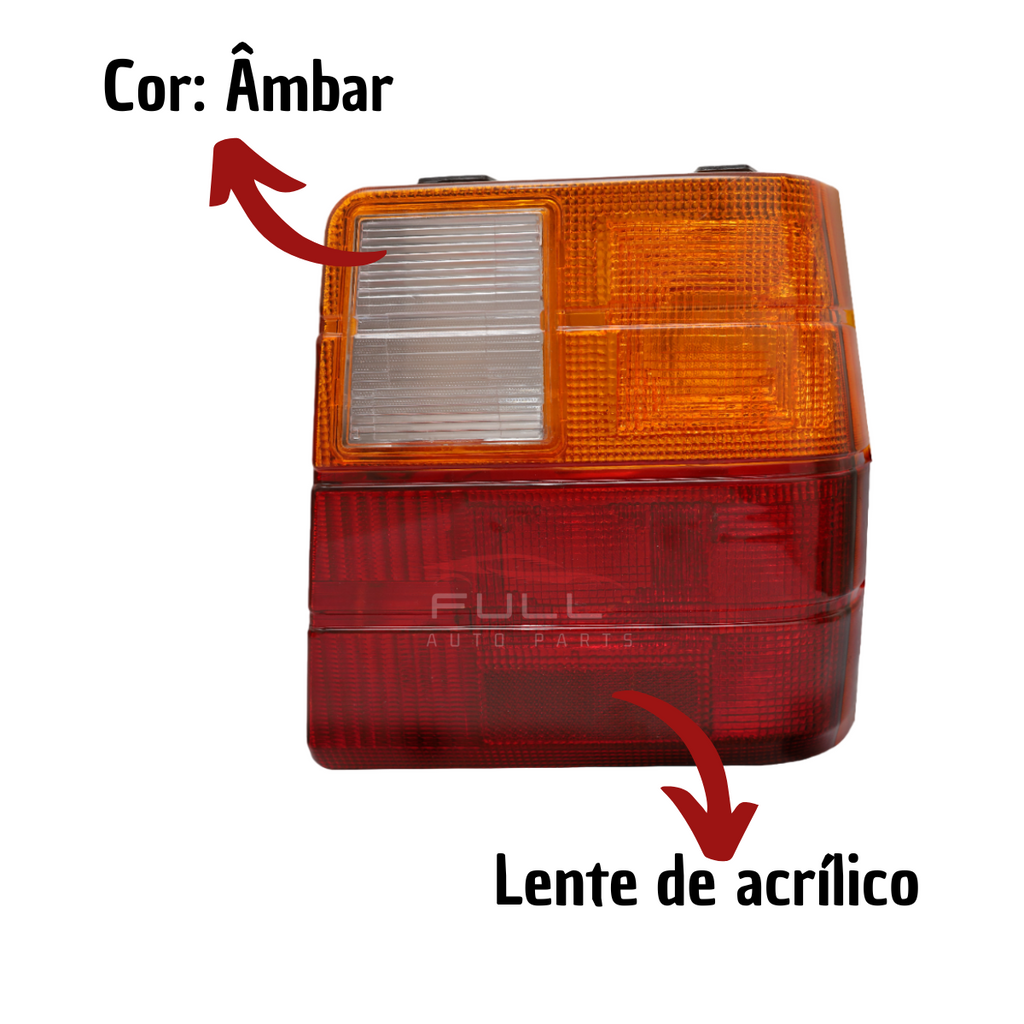 Lanterna Traseira Fiat Uno 1984 1985 86 A 2004 C/ré Âmbar Ld