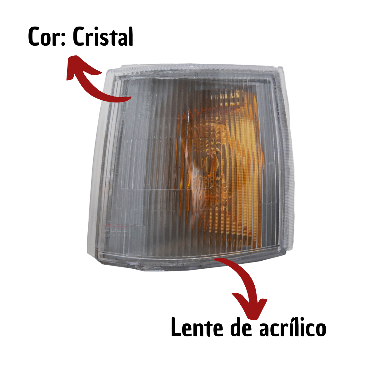 Pisca Cristal Lado Esquerdo LE Fiat Uno 91 a 95