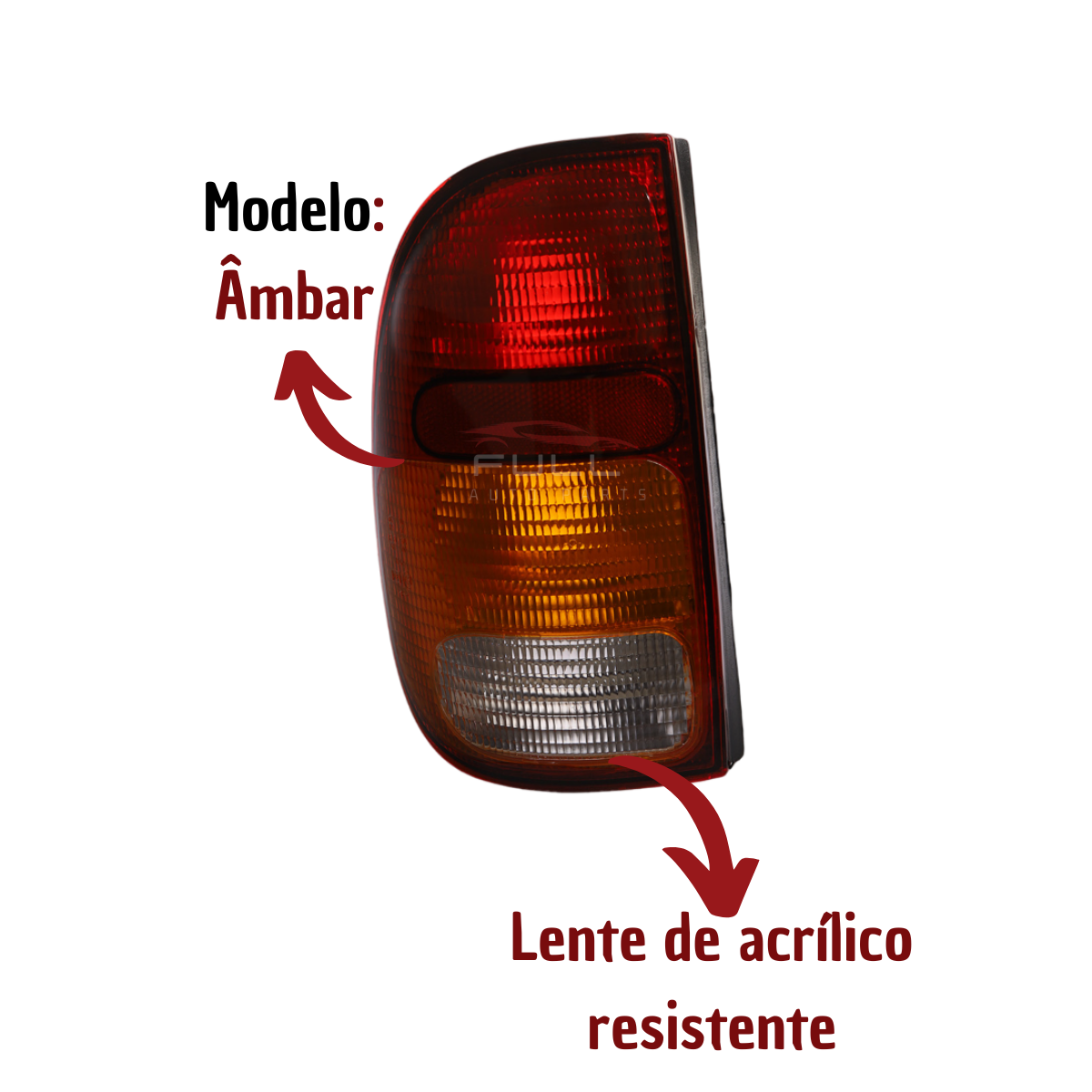 Lanterna Traseira Saveiro G2 G3 Le 1997 98 A 2005 Âmbar