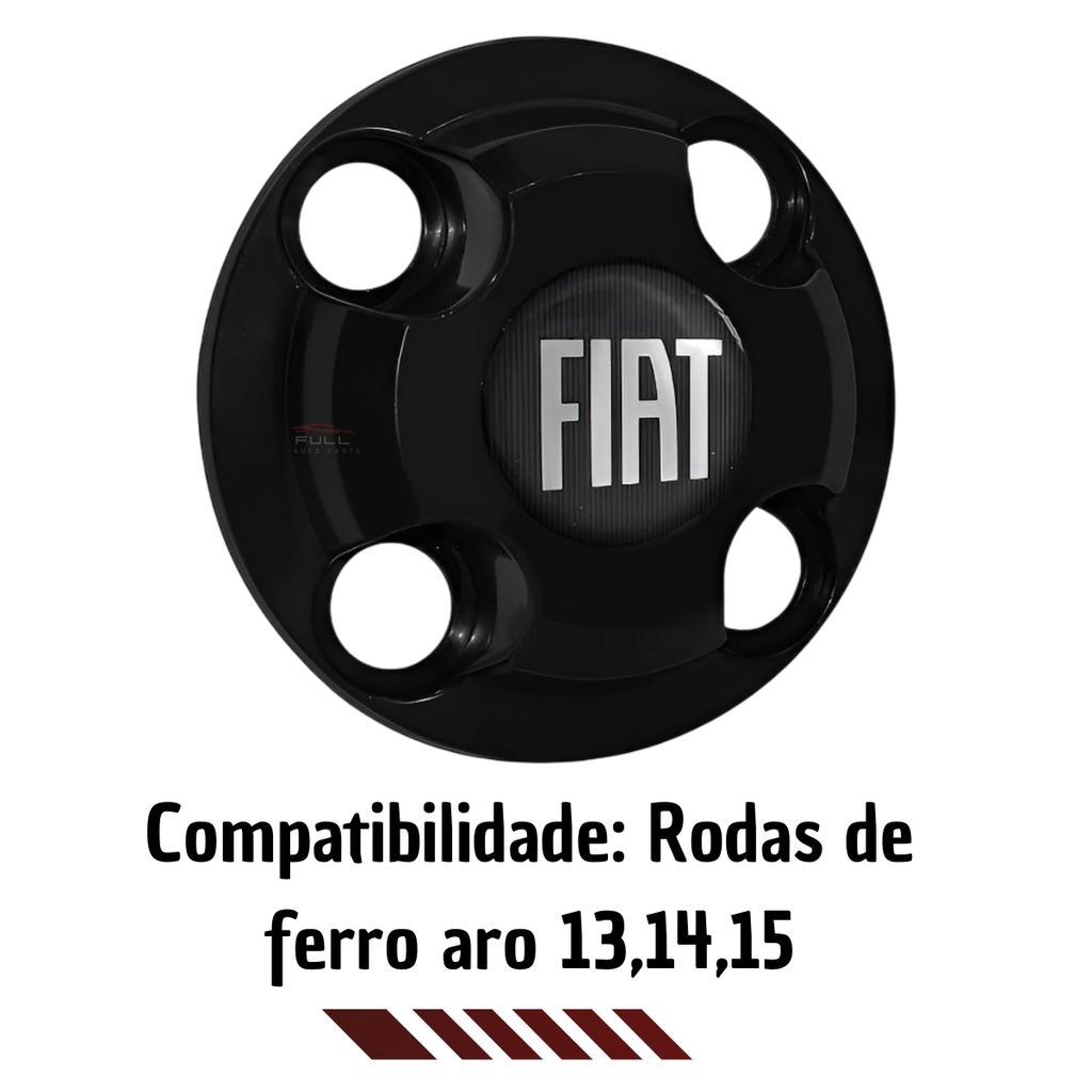 Calota Central Emblema Fiat Black