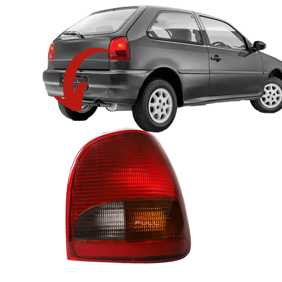 Lanterna Traseira Lado Direito Gol G2 Vw Rubi 95 96 97 A 99