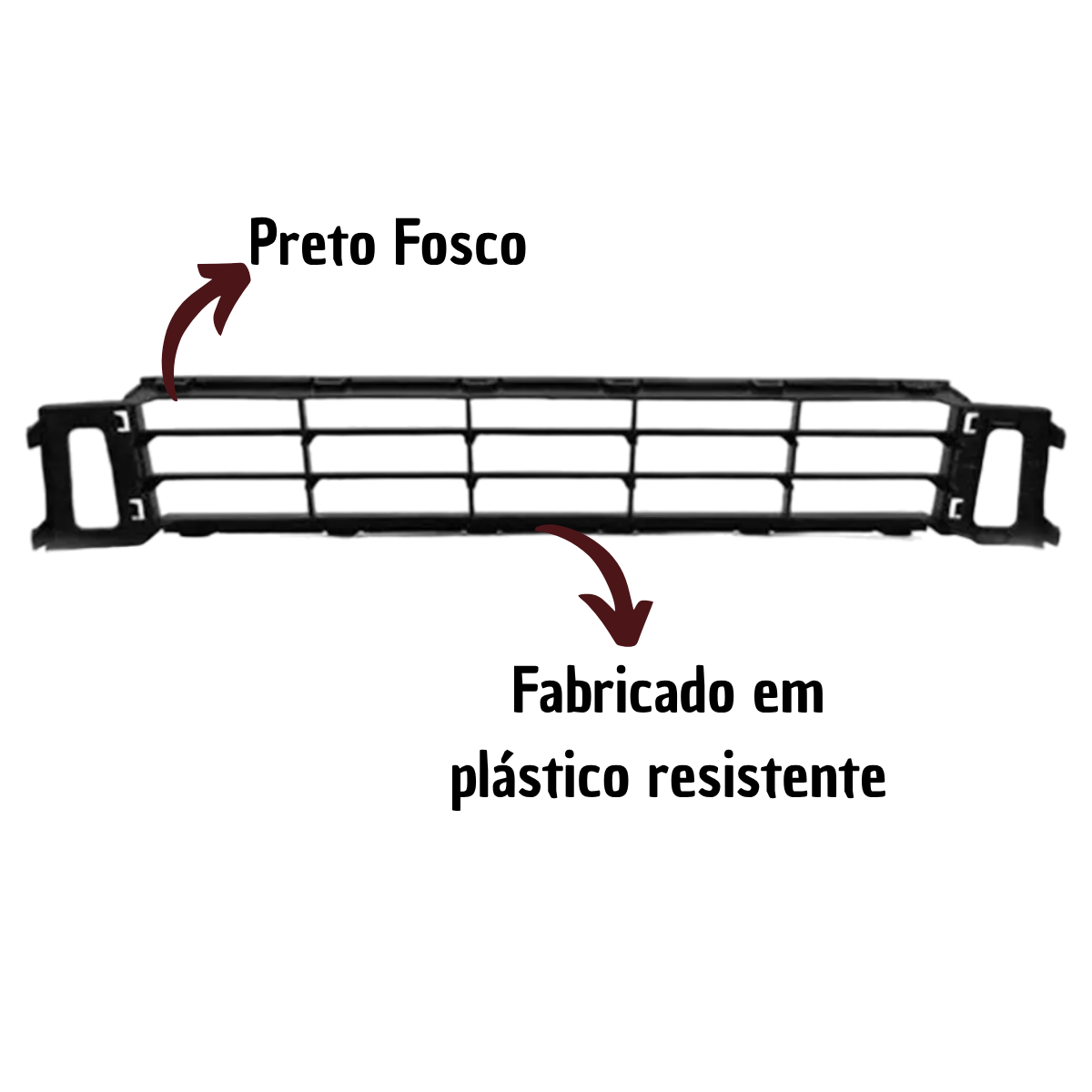 Grade Central Parachoque Original Polo 2012 2013 2014 Preta