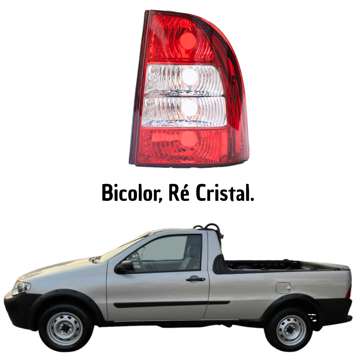 Lanterna traseira Fiat Strada 2004 2005 a 2008 Bicolor LD