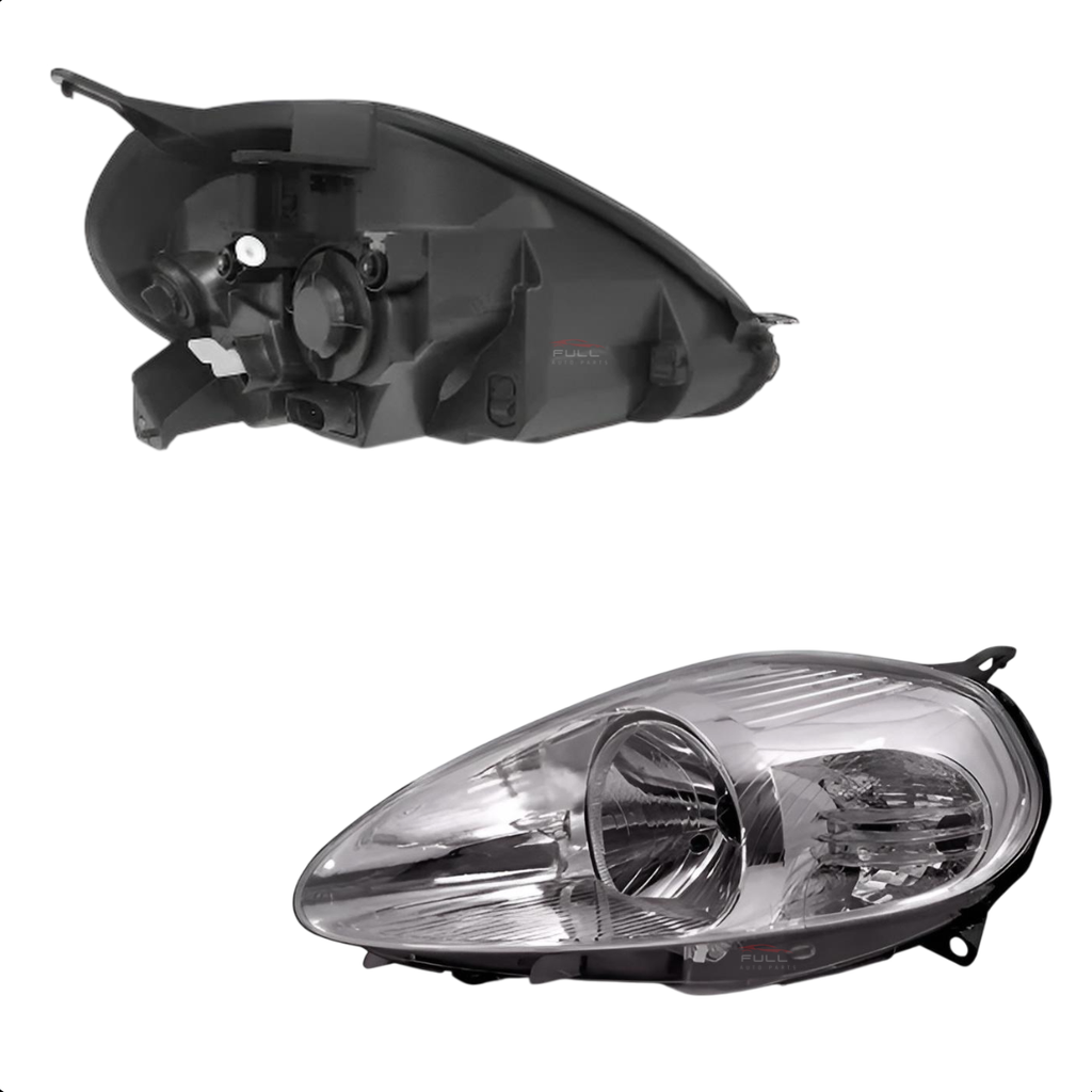 Farol Fiat Punto 2007 2008 2009 2010 2011 2012 Cromado LE