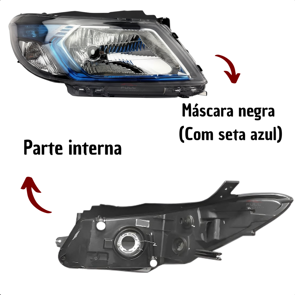 Farol Onix Joy Prisma 2012 13 14 15 16 a 19 Máscara Azul LD