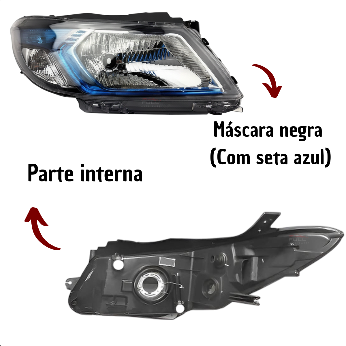 Farol Onix Joy Prisma 2012 13 14 15 16 a 19 Máscara Azul LD