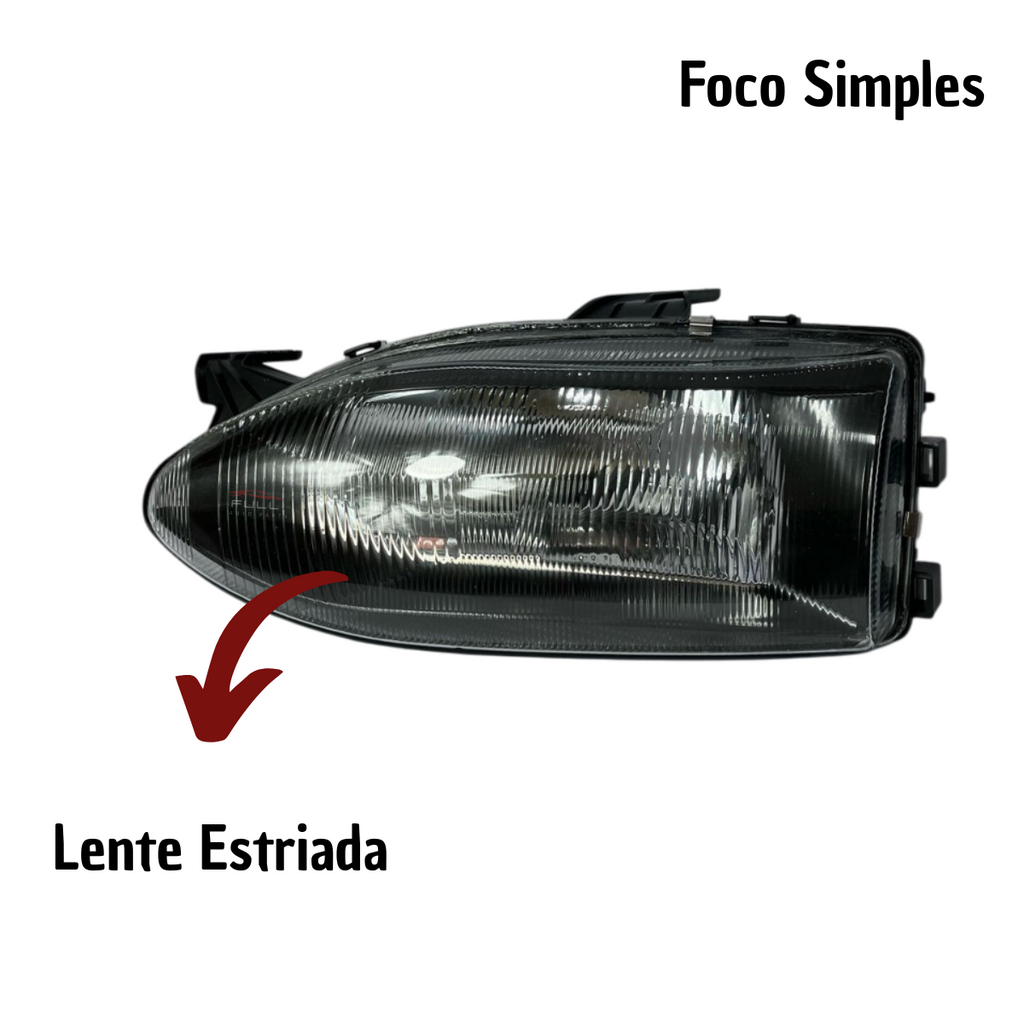 Farol Mascara Negra Esquerdo Palio Siena 1996 97 98 A 2000