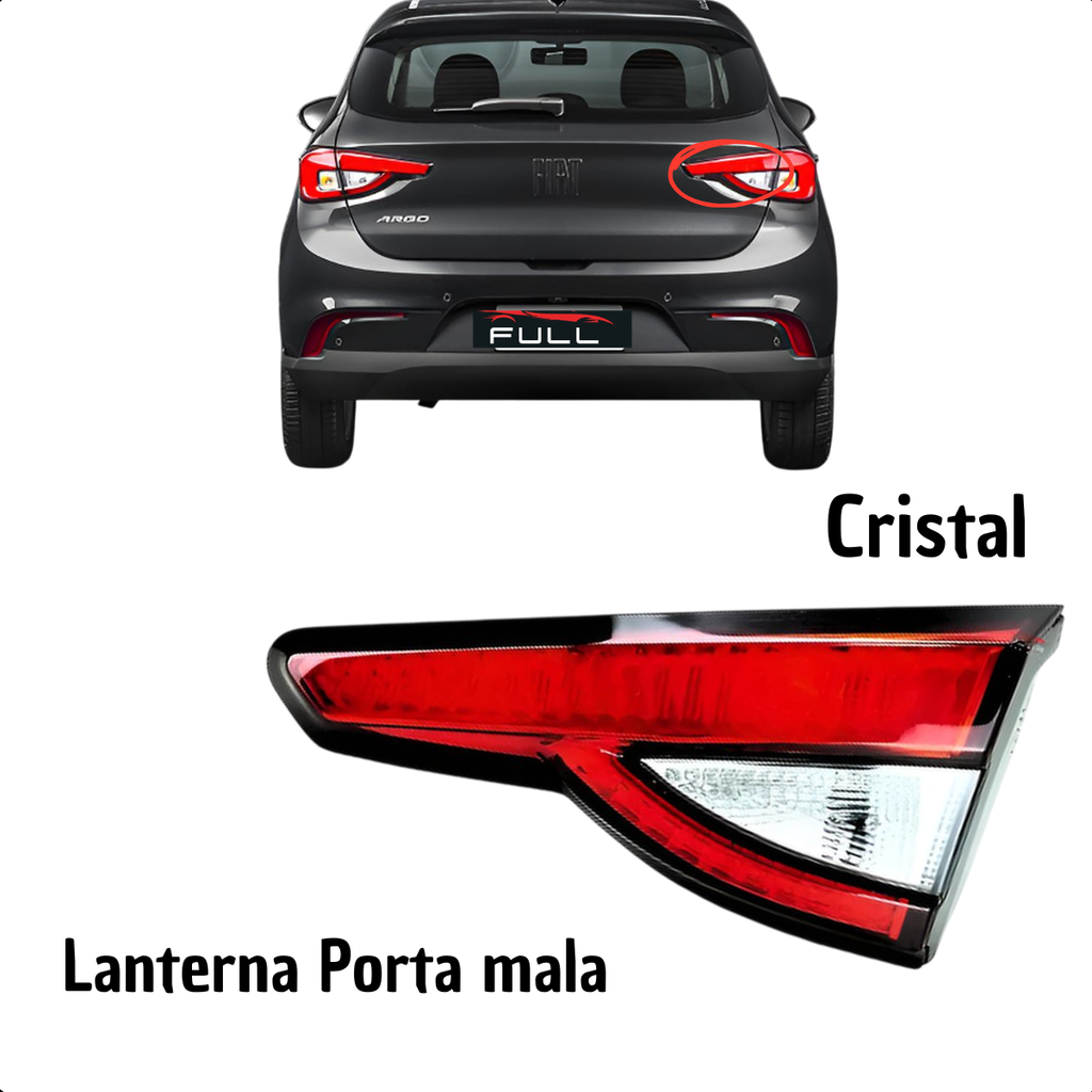 Lanterna Traseira Tampa Cristal Argo 2017 2018 a 2024 LD