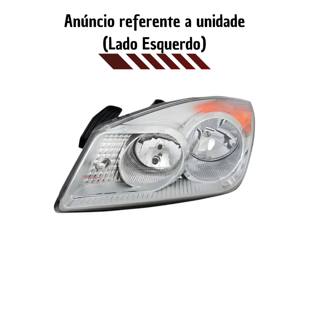 Farol Dianteiro Esquerdo Ford Fiesta 2008 2009 2010 Cromado