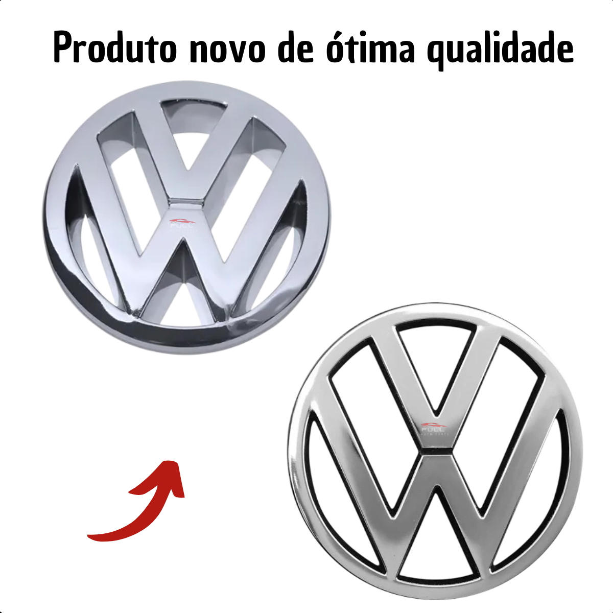 Emblema VW Cromado Grade Gol G1 1980 1981 1982 1983 A 1990