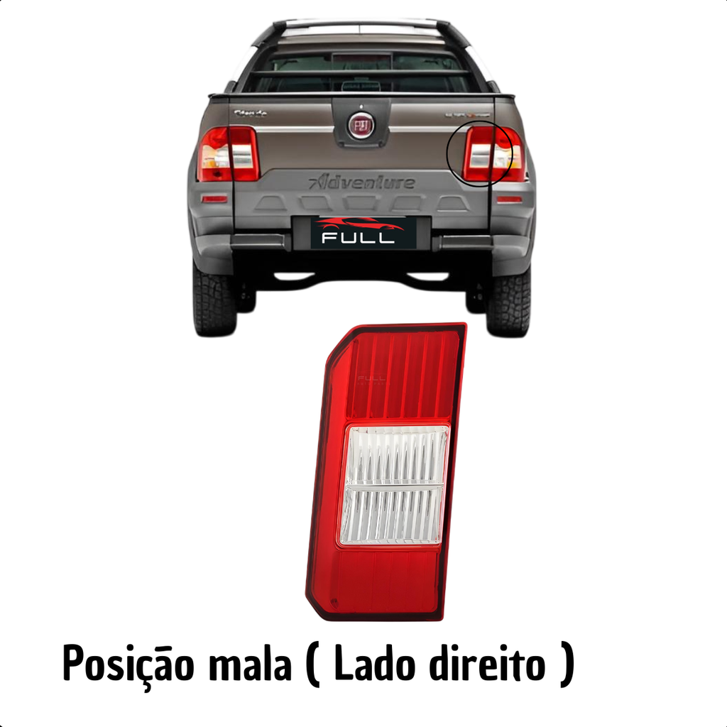 Lanterna Traseira Lado Direito Strada 2009 2010 a 2013 Mala