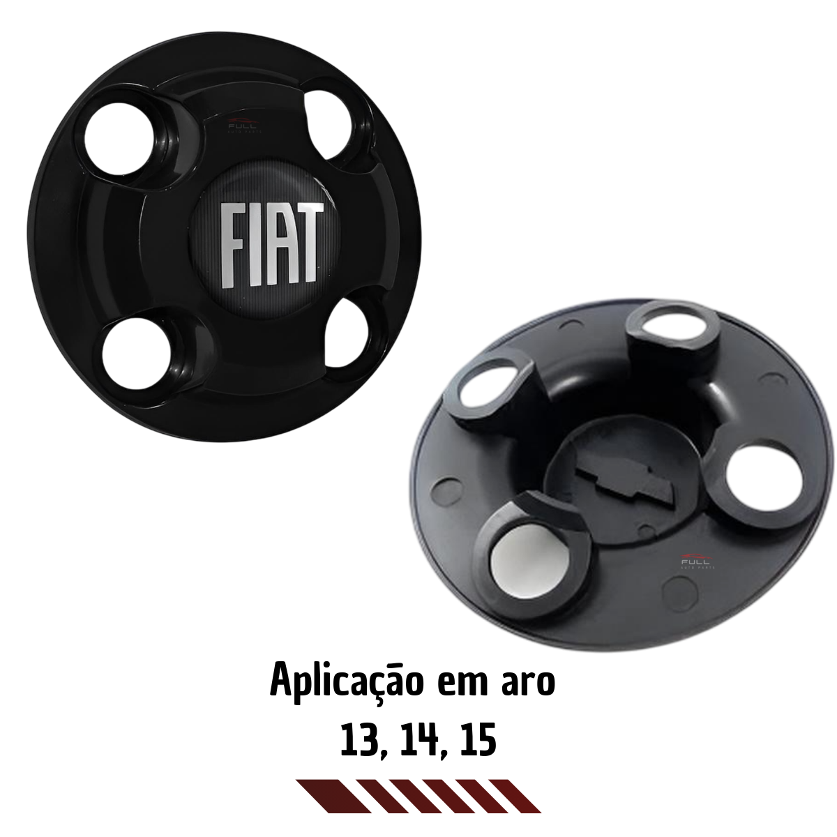 Calota Central Emblema Fiat Black