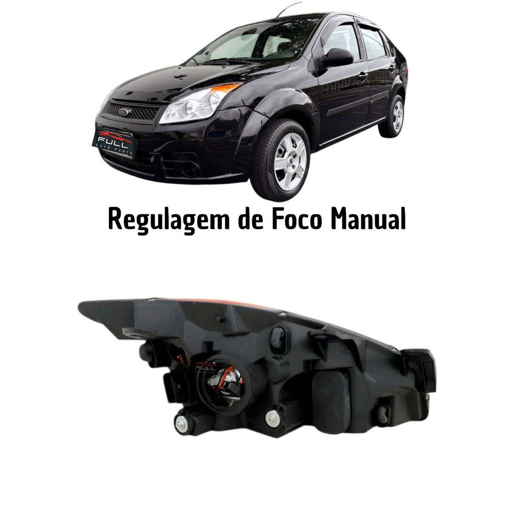Farol Dianteiro Esquerdo Ford Fiesta 2008 2009 2010 Cromado