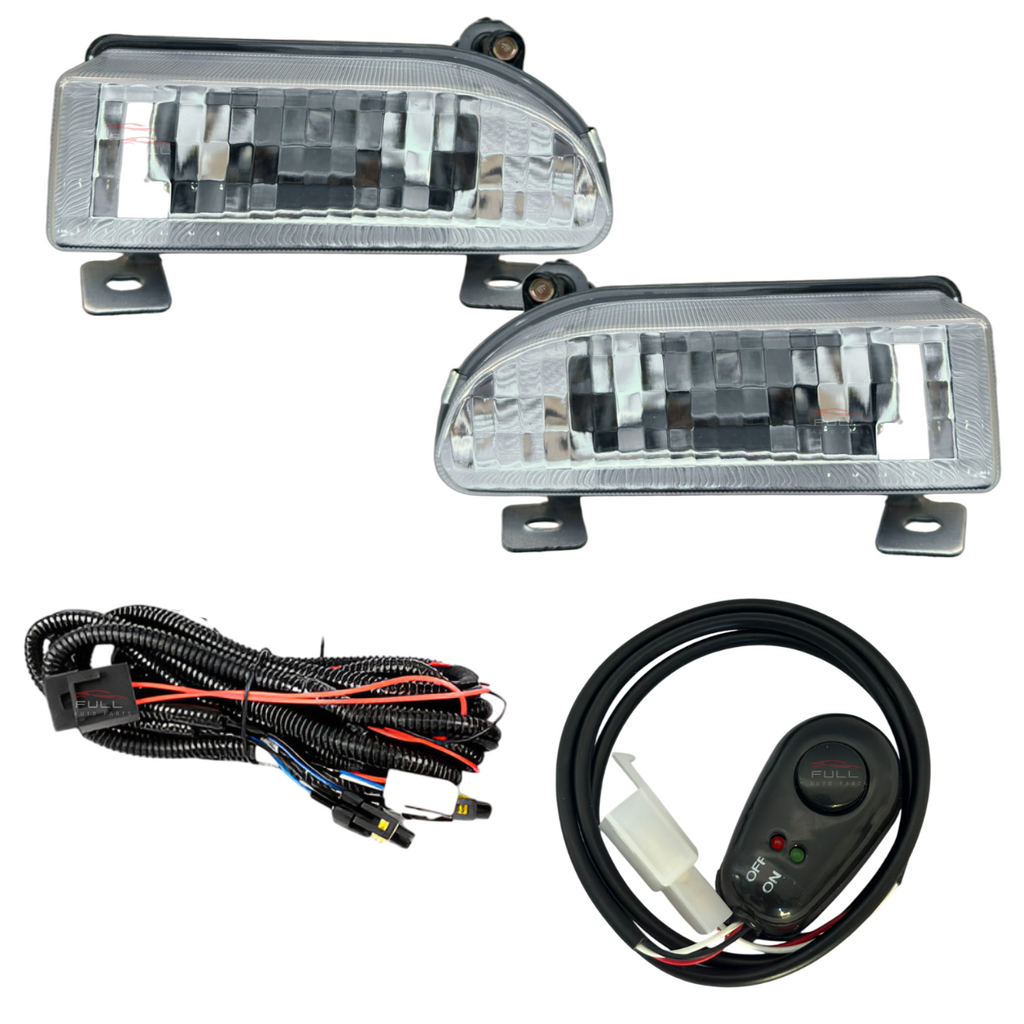 Kit Farol de Milha Gol G2 1995 a 2000 Botão Universal Sem Moldura
