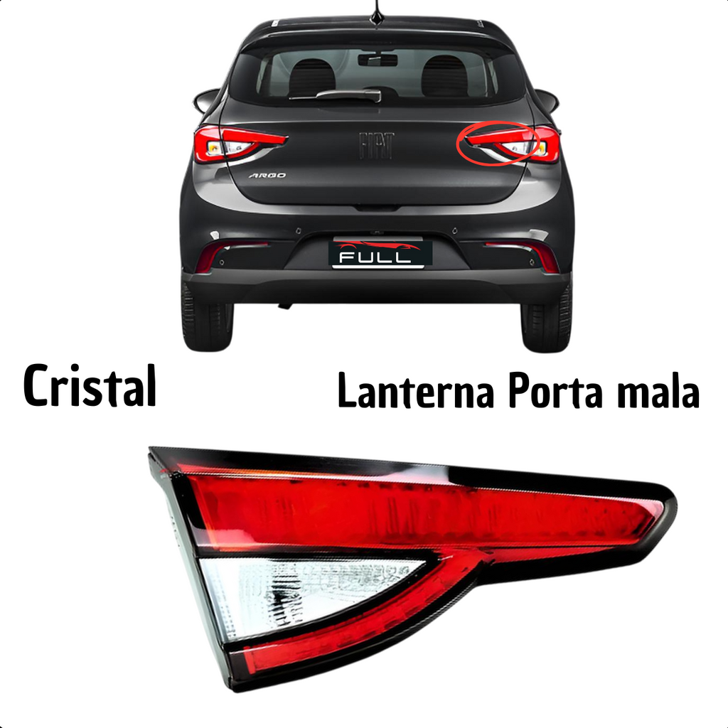 Lanterna Traseira Tampa Cristal Argo 2017 2018 a 2024 LE