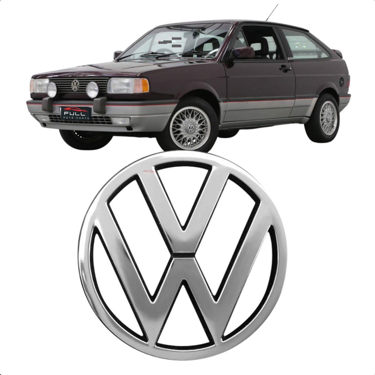 Emblema VW Cromado Grade Gol G1 1980 1981 1982 1983 A 1990