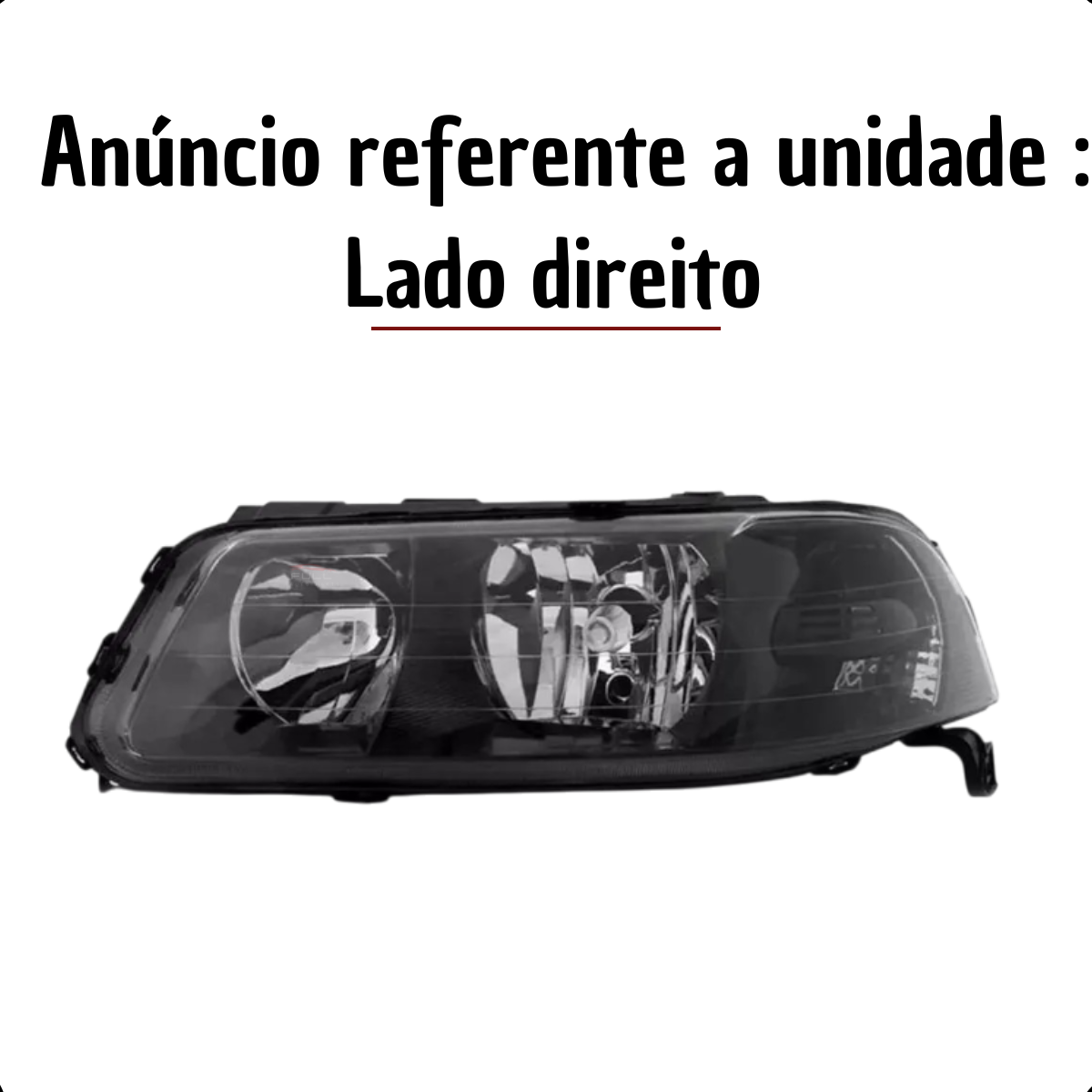 Farol Gol G3 2001 2002 2003 2004 2005 Mascara Negra LE