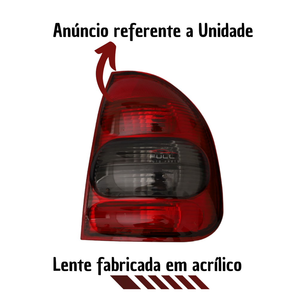 Lanterna Traseira Lado Direito Fumê Corsa Sedan 2001 A 2010