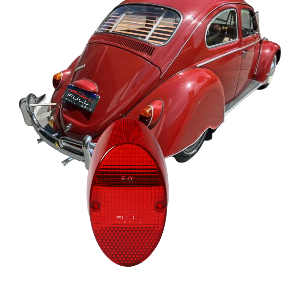 Lente Lanterna Fusca 1200/1300 1962 a 1970 LD/LE Rubi