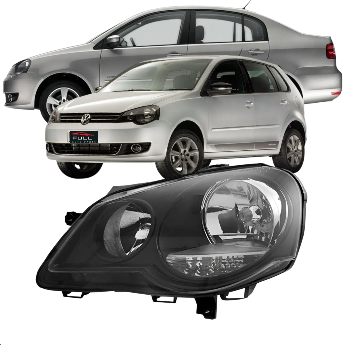 Farol Polo 2007 2008 2009 2010 2011 2012 Mascara Negra LE