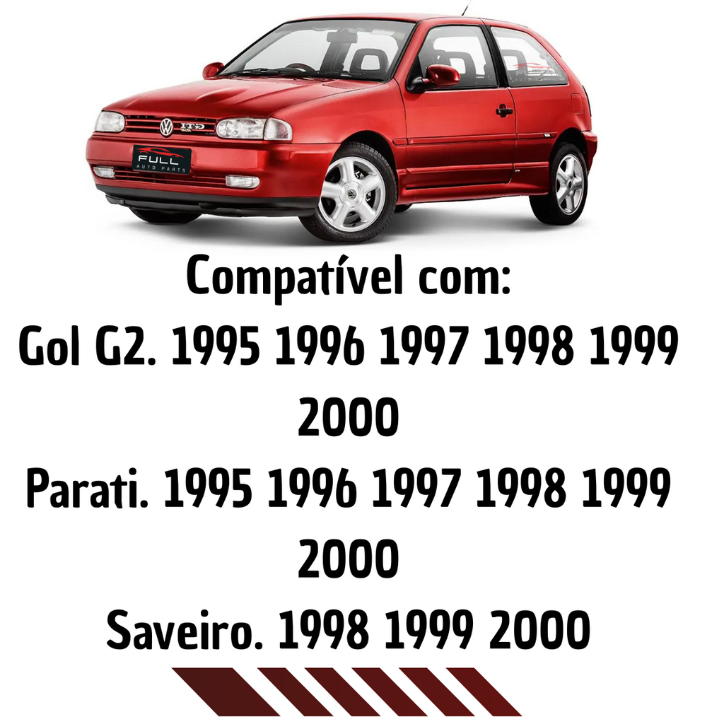Kit Farol de Milha Gol G2 1995 a 2000 Botão Universal Sem Moldura