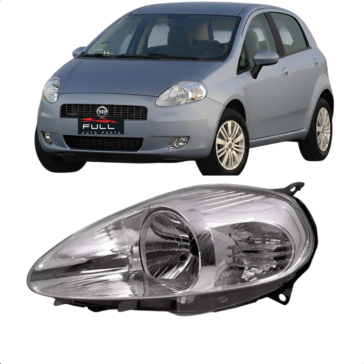 Farol Fiat Punto 2007 2008 2009 2010 2011 2012 Cromado LE